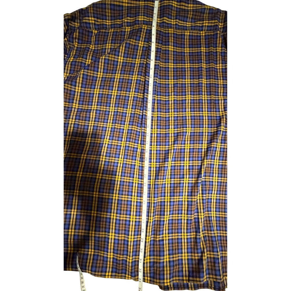 Daniel Cremieux Signature Collection Plaid Shirt Mens XXL Blue Gold Non-Iron NEW - Picture 8 of 15